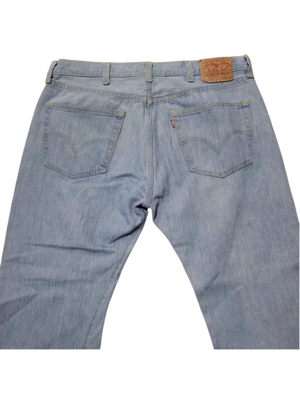 Levi's 501 Blue Straight Leg Button-Fly Men's 100% Cotton Jeans Size 38/30